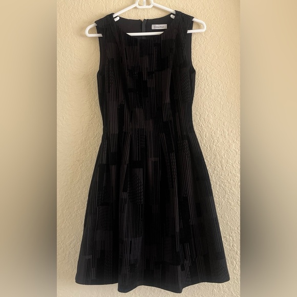Calvin Klein Dresses & Skirts - Calvin Klein Women's Dress Black Fit & Flare Black Velour Velvet size 0 Stretch